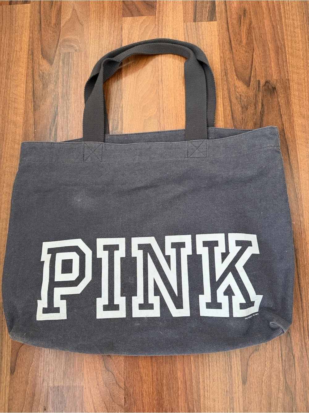 PINK Victoria Secret tote bag in charcoal gray